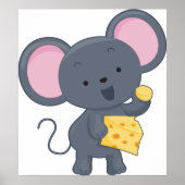 Maus essen Käse Poster (Vorne)