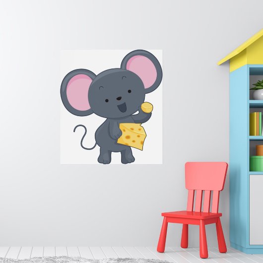 Maus essen Käse Poster
