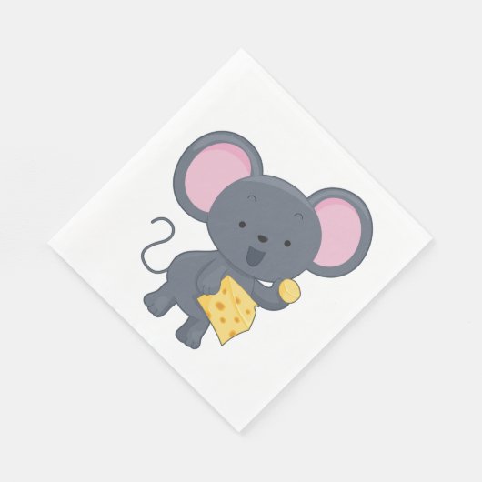 Maus essen Käse Serviette (Ecke)