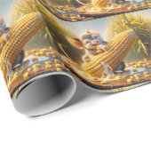 Maus essen Mais auf dem Cob Geschenkpapier (Rolleneckpunkt)
