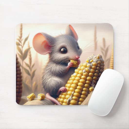 Maus essen Mais auf dem Cob Mousepad (Mit Mouse)
