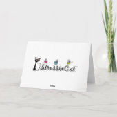 Maus fährt Ski Feiertagskarte (Rückseite)