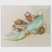 Maus Familie in einem Schuhwerk von Beatrix Potter Geschenkpapier (Flach)