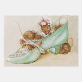 Maus Familie in einem Schuhwerk von Beatrix Potter Geschenkpapier Set (Vorderseite 2)