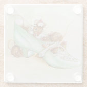 Maus Familie in einem Schuhwerk von Beatrix Potter Glasuntersetzer (Rückseite)