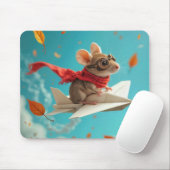 Maus Flug eines Papierflugzeugs Mousepad (Mit Mouse)