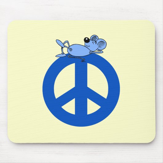 Maus-Friedenssymbol Mousepad (Vorne)