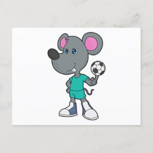 Maus-Fußballspieler Fußball Postkarte