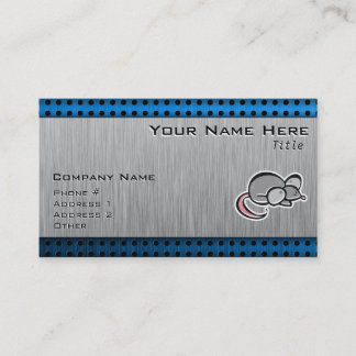 Maus; Gebürsteter Metallblick Visitenkarte