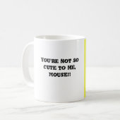 Maus GEGEN Elch-Tasse Kaffeetasse (Vorderseite Links)