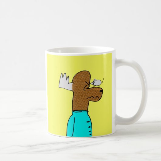 Maus GEGEN Elch-Tasse Kaffeetasse (Rechts)