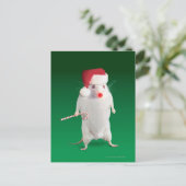 Maus gekleidet als Weihnachtsmann Feiertagspostkarte (Stehend Vorderseite)