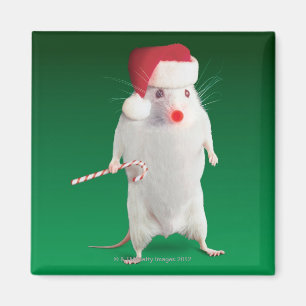 Maus gekleidet als Weihnachtsmann Magnet
