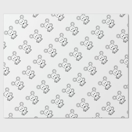 Maus Geschenkpapier (Flach)
