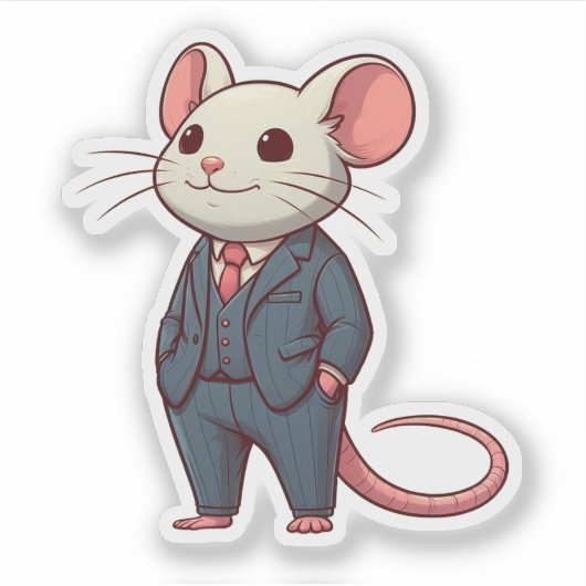 Maus, große Maus Aufkleber (Vorderseite)