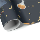 Maus Halloween Wrapping Paper Dark Vintag Style Geschenkpapier (Rolleneckpunkt)