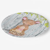 Maus- Holzfreunde - Aquarellbilder Pappteller (Schrägansicht)