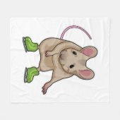 Maus Ice Skaten Ice Skate Fleecedecke (Vorderseite (Horizontal))