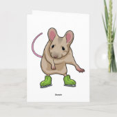 Maus Ice Skaten Ice Skate Karte (Rückseite)