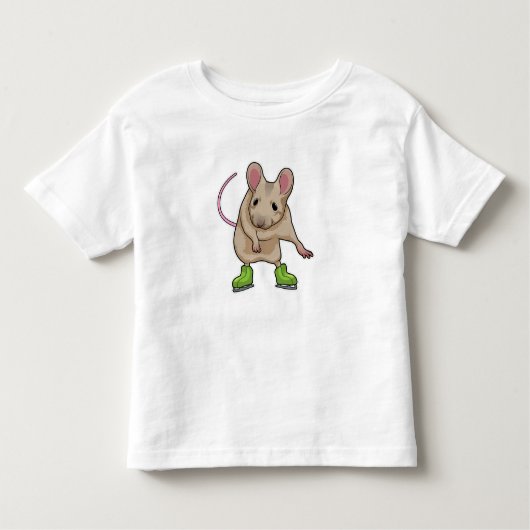 Maus Ice Skaten Ice Skate Kleinkind T-shirt (Vorderseite)