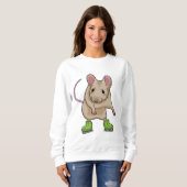 Maus Ice Skaten Ice Skate Sweatshirt (Vorne ganz)