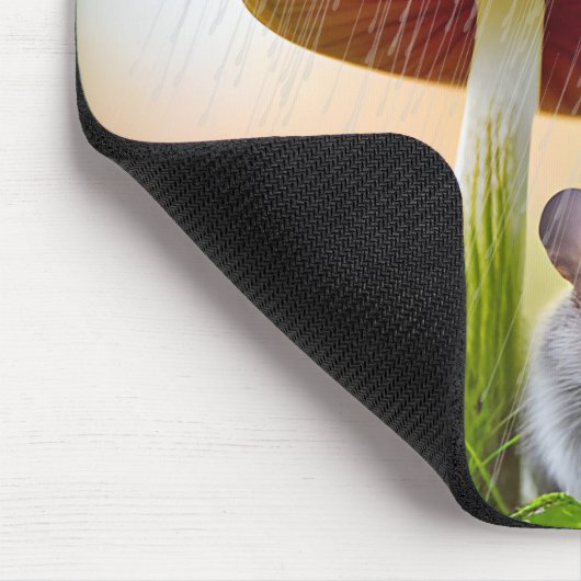 Maus im Regen Mousepad (Ecke)