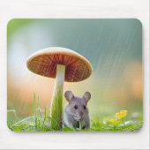 Maus im Regen Mousepad (Vorne)