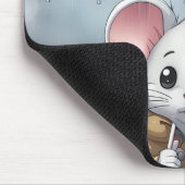 Maus im Regen Mousepad (Ecke)