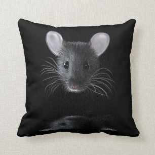 Maus im Regen-Wurfs-Kissen Kissen