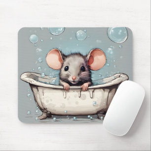 Maus in Blase Bath Mousepad
