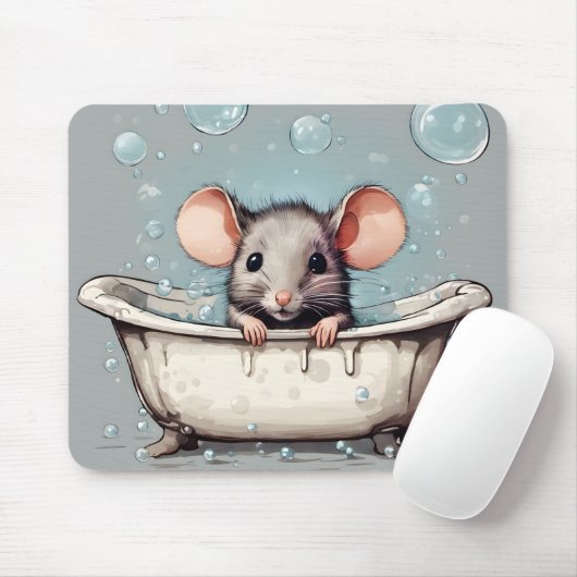 Maus in Blase Bath Mousepad (Mit Mouse)