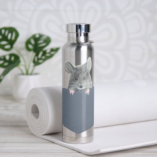 Maus in Blue Jean Pocket Trinkflasche (Yoga)