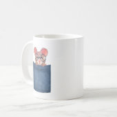 Maus in der Tasche Kaffeetasse (Vorderseite Links)