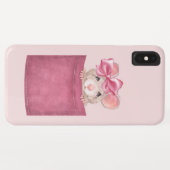 Maus in der Tasche. Rosa Version Case-Mate iPhone Hülle (Rückseite (Horizontal))