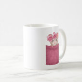 Maus in der Tasche. Rosa Version Kaffeetasse (VorderseiteRechts)
