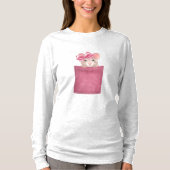 Maus in der Tasche. Rosa Version T-Shirt (Vorderseite)