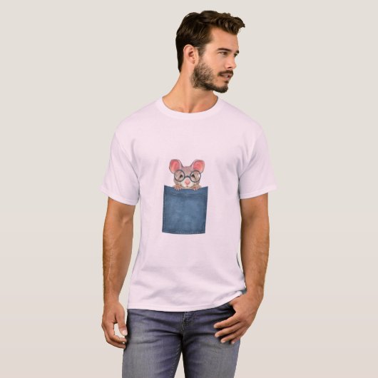 Maus in der Tasche T-Shirt (Vorne ganz)