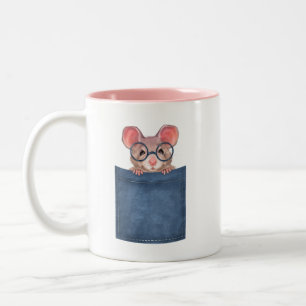 Maus in der Tasche Zweifarbige Tasse