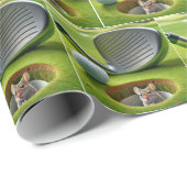 Maus in einem Golfplatz Loch Geschenkpapier (Rolleneckpunkt)