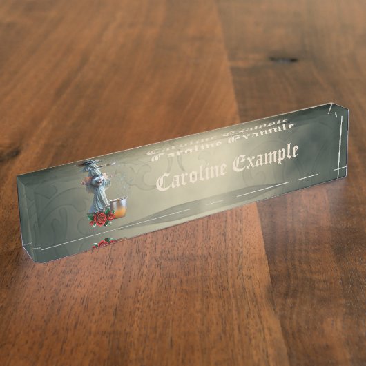 Maus in einem Nachgown: The Night of Crazy Tunes. Namensplakette (Seite)