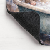 Maus in einem Schaumbad Mousepad (Ecke)