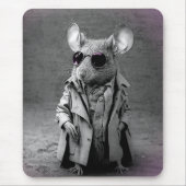 Maus in einem Trench Coat Mousepad (Vorne)