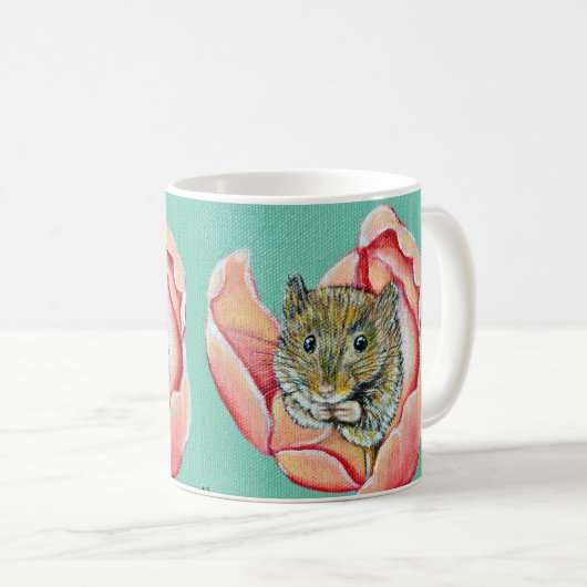 Maus in einem Tulip-Gemälde Kaffeetasse (VorderseiteRechts)