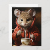 Maus in einer Jacke Postkarte (Vorne/Hinten)