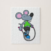 Maus in Fitness mit Seil Puzzle (Vertikal)