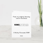 Maus in Grass, DANKE! Karte (Rückseite)