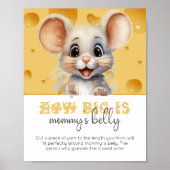 Maus in Käse wie groß ist Mama's Bauchwild Poster (Vorne)