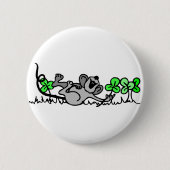 Maus in Kleeblättern Button (Vorderseite)