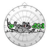 Maus in Kleeblättern Dartscheibe (vorne)
