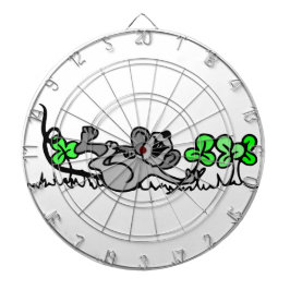 Maus in Kleeblättern Dartscheibe